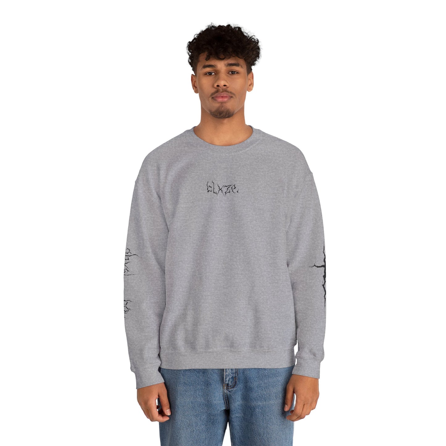 blxze. x lks "faking" heavy-blend crewneck