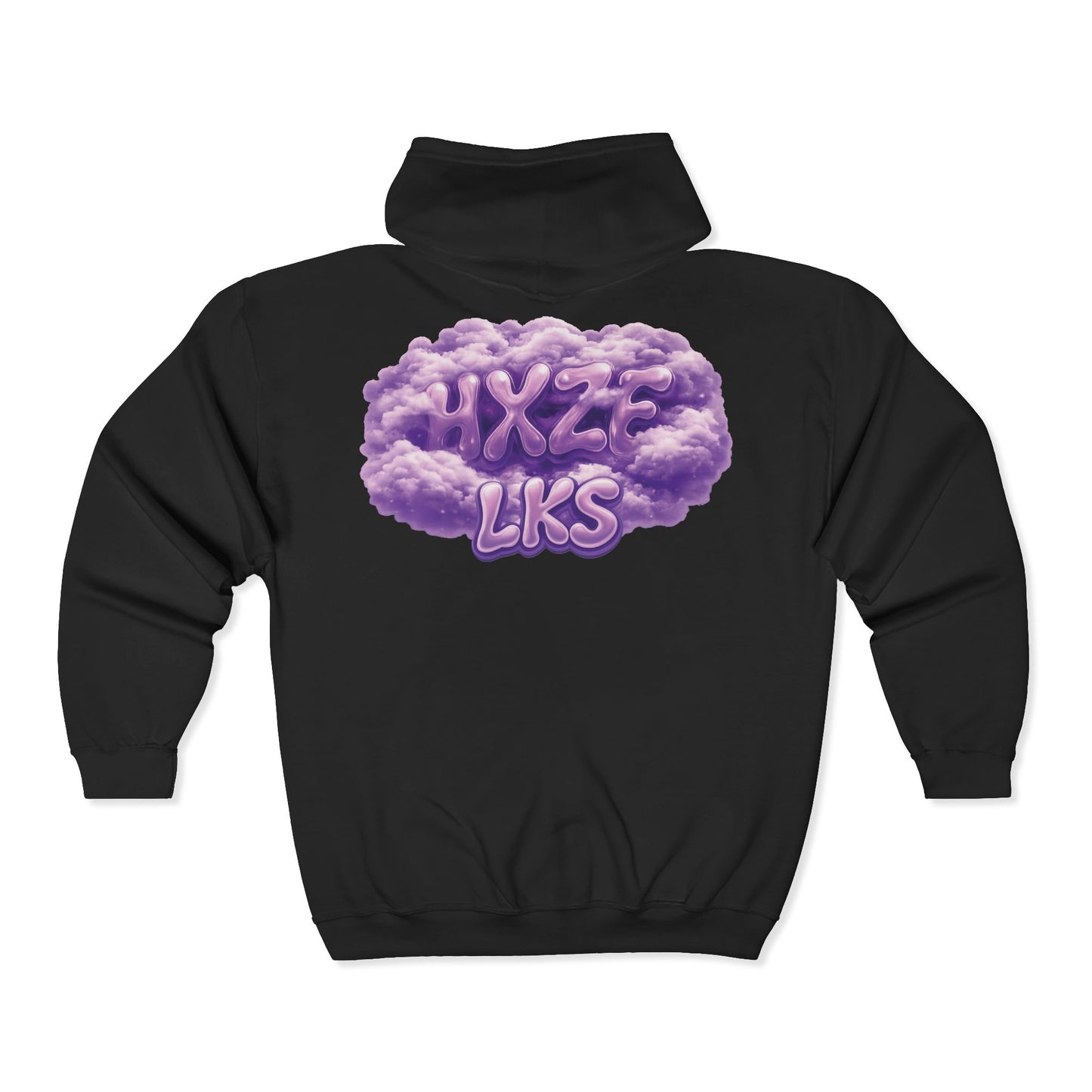 "pxrple hxze" heavy full zip hoodie