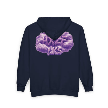 "pxrple hxze" heavy full zip hoodie