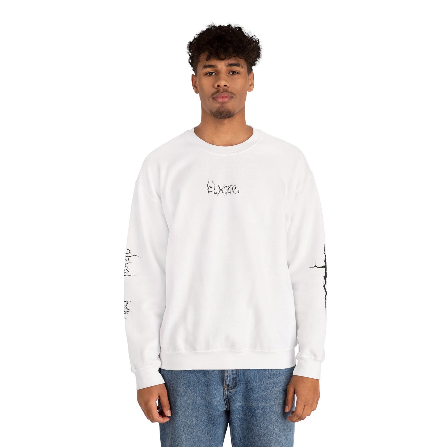 blxze. x lks "faking" heavy-blend crewneck