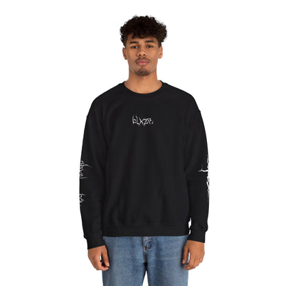 blxze. x lks "faking" heavy-blend crewneck