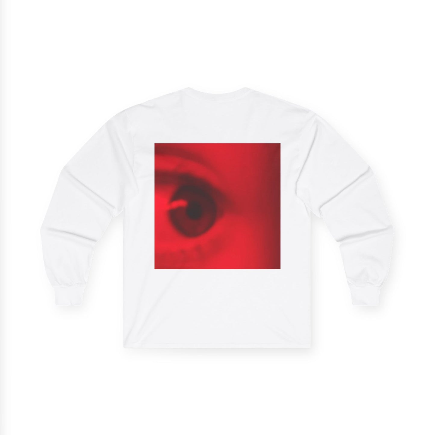 long sleeve — ghxst.boy x lks - minimal chest text + red eye back graphic
